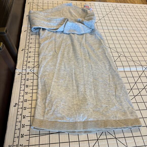 NWT Lilly Pulitzer Charla Sweater Heathered Seaside Grey Gold Metallic Ruffle S - Picture 13 of 14